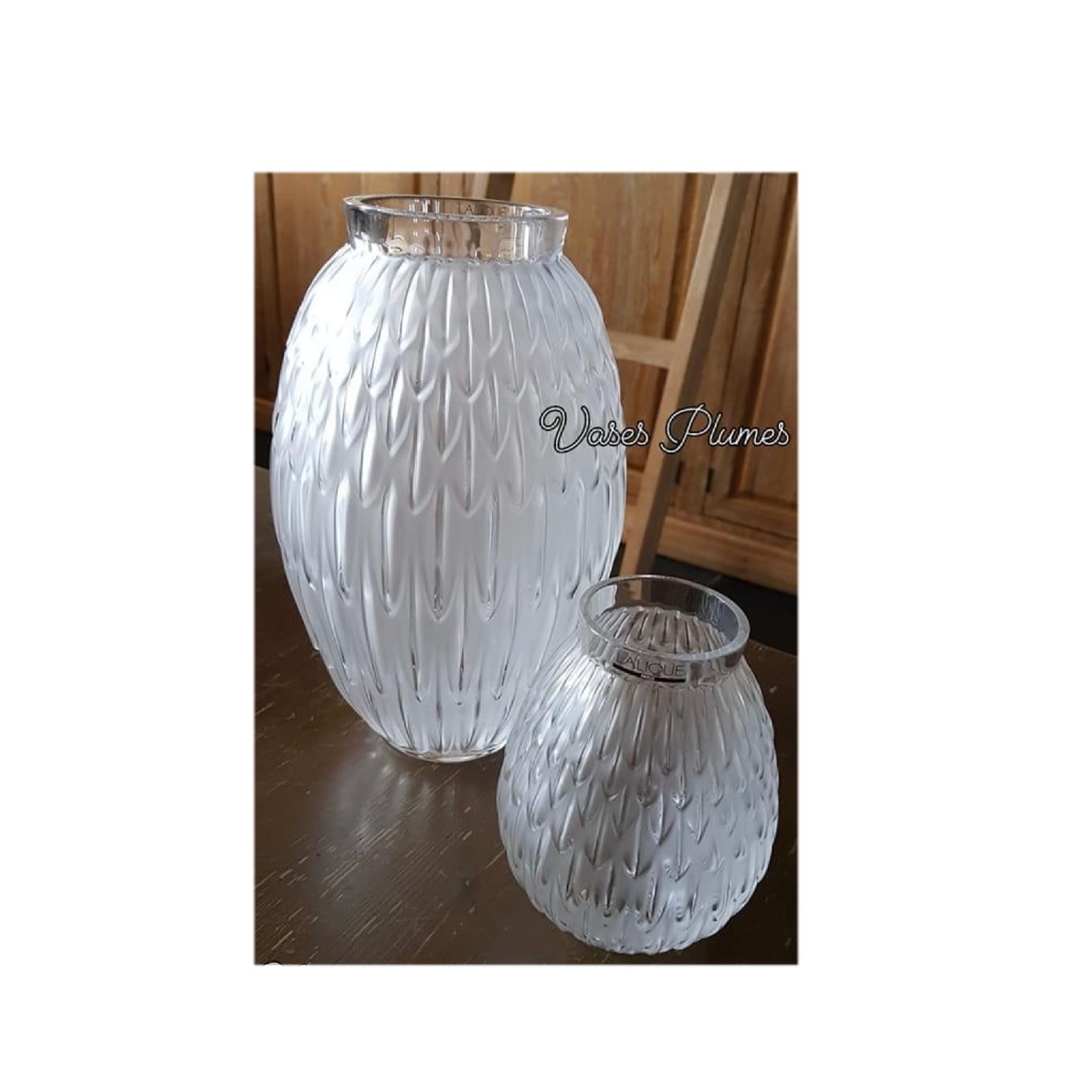 Lalique Plumes vase